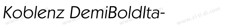 Koblenz DemiBoldIta字体转换